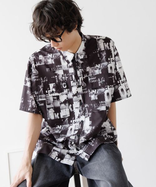 PAGEBOY 【PBLIM】アソート柄シャツ ブラック FREE LIM ページボーイ 568613 and ST アンドエスティ(旧ドットエスティ) PAGEBOY 【PBLIM】アソート柄シャツ ブラック FREE LIM ページボーイ 568613 and ST アンドエスティ(旧ドットエスティ)