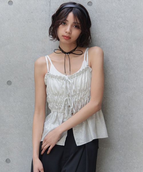 PAGEBOY シャーリングビスチェ≪ビスチェ&ベアトップの2WAY≫ オフホワイト FREE ウィメンズインナー ページボーイ 571018 and ST アンドエスティ(旧ドットエスティ) PAGEBOY シャーリングビスチェ≪ビスチェ&ベアトップの2WAY≫ オフホワイト FREE ウィメンズインナー ページボーイ 571018 and ST アンドエスティ(旧ドットエスティ)