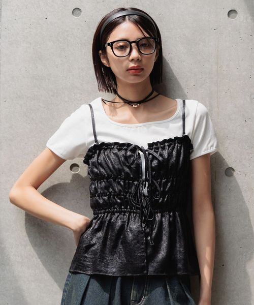 PAGEBOY シャーリングビスチェ≪ビスチェ&ベアトップの2WAY≫ ブラック FREE ウィメンズインナー ページボーイ 571018 and ST アンドエスティ(旧ドットエスティ) PAGEBOY シャーリングビスチェ≪ビスチェ&ベアトップの2WAY≫ ブラック FREE ウィメンズインナー ページボーイ 571018 and ST アンドエスティ(旧ドットエスティ)