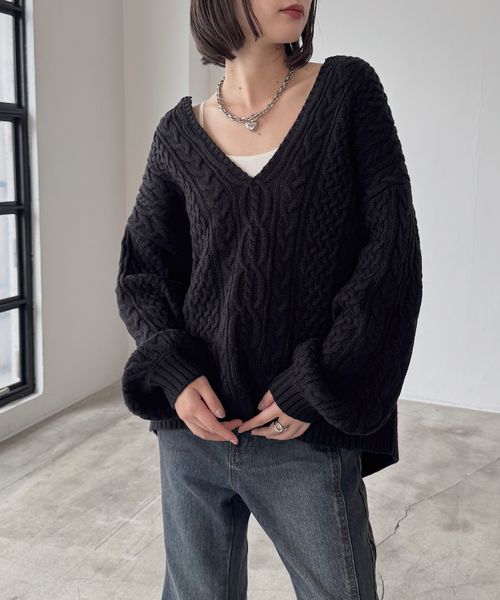 PAGEBOY 【期間限定価格 ~11/10(月)11:59】ケーブルVネックプルオーバー【WEB限定】 ブラック FREE ウィメンズインナー ページボーイ 572806 and ST アンドエスティ(旧ドットエスティ) PAGEBOY 【期間限定価格 ~11/10(月)11:59】ケーブルVネックプルオーバー【WEB限定】 ブラック FREE ウィメンズインナー ページボーイ 572806 and ST アンドエスティ(旧ドットエスティ)