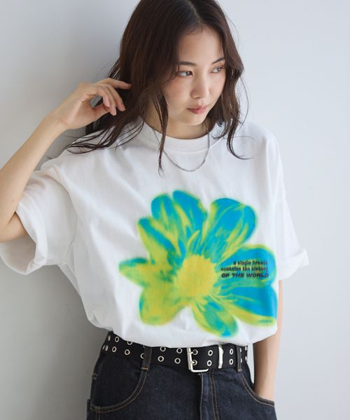 PAGEBOY 【PBLIM/タフT】サーモフラワーTシャツ オフホワイト M LIM ページボーイ 576737 and ST アンドエスティ(旧ドットエスティ) PAGEBOY 【PBLIM/タフT】サーモフラワーTシャツ オフホワイト M LIM ページボーイ 576737 and ST アンドエスティ(旧ドットエスティ)