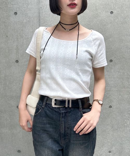 PAGEBOY ベビーアイレットTシャツ オフホワイト FREE ウィメンズインナー ページボーイ 577824 and ST アンドエスティ(旧ドットエスティ) PAGEBOY ベビーアイレットTシャツ オフホワイト FREE ウィメンズインナー ページボーイ 577824 and ST アンドエスティ(旧ドットエスティ)