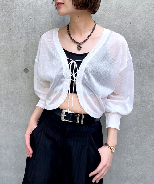 PAGEBOY レースアップシアーボレロ オフホワイト FREE ウィメンズインナー ページボーイ 577832 and ST アンドエスティ(旧ドットエスティ) PAGEBOY レースアップシアーボレロ オフホワイト FREE ウィメンズインナー ページボーイ 577832 and ST アンドエスティ(旧ドットエスティ)