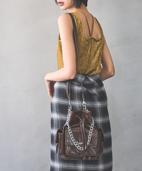 PAGEBOY チェーンキンチャクBAG ブラウン ウィメンズグッズ ページボーイ 579651 and ST アンドエスティ(旧ドットエスティ) PAGEBOY チェーンキンチャクBAG ブラウン ウィメンズグッズ ページボーイ 579651 and ST アンドエスティ(旧ドットエスティ)
