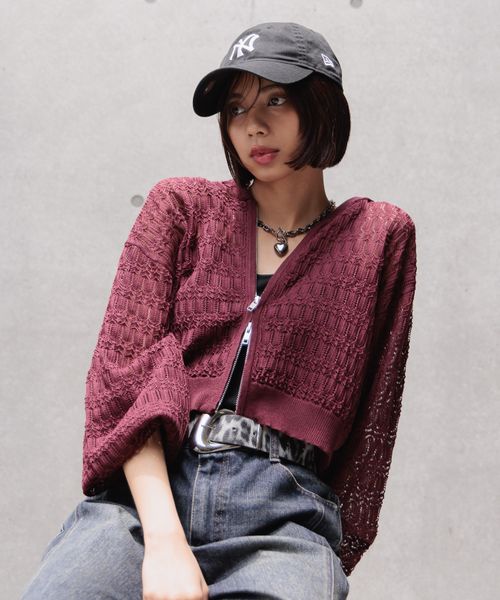 PAGEBOY リーフメッシュジップパーカー レッド FREE ウィメンズインナー ページボーイ 579758 and ST アンドエスティ(旧ドットエスティ) PAGEBOY リーフメッシュジップパーカー レッド FREE ウィメンズインナー ページボーイ 579758 and ST アンドエスティ(旧ドットエスティ)