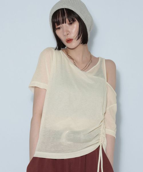 PAGEBOY DAILYシアードロストテレコトップス オフホワイト FREE ウィメンズインナー ページボーイ 579794 and ST アンドエスティ(旧ドットエスティ) PAGEBOY DAILYシアードロストテレコトップス オフホワイト FREE ウィメンズインナー ページボーイ 579794 and ST アンドエスティ(旧ドットエスティ)