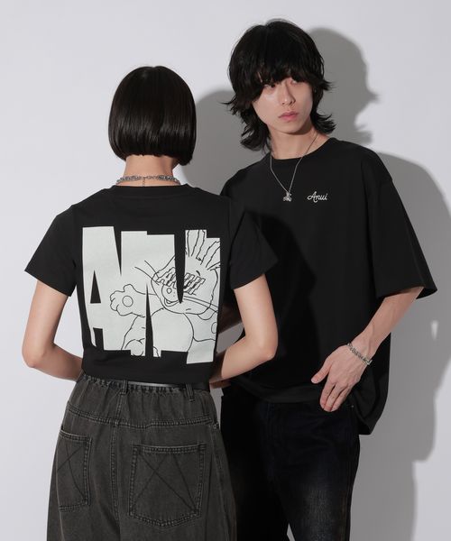 PAGEBOY 【Anui/3サイズ展開】シークレットヤンキーラビットTシャツ ブラック Anui ページボーイ 583667 and ST アンドエスティ(旧ドットエスティ) PAGEBOY 【Anui/3サイズ展開】シークレットヤンキーラビットTシャツ ブラック Anui ページボーイ 583667 and ST アンドエスティ(旧ドットエスティ)