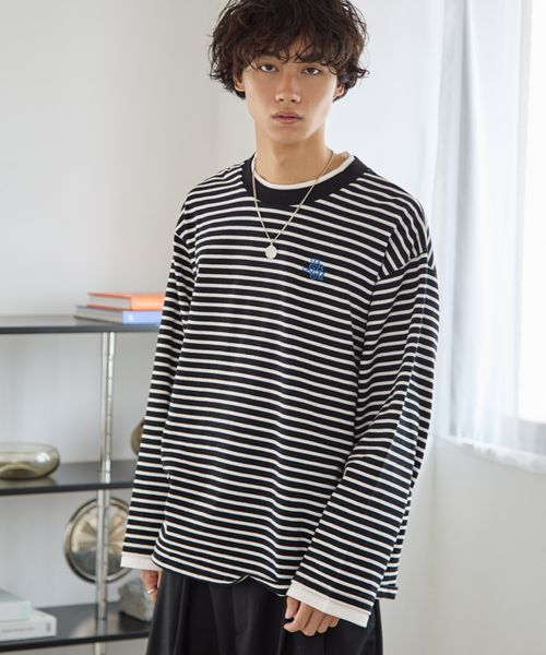PAGEBOY 【PBLIM】レイヤードルーズロンT ブラック FREE LIM ページボーイ 587155 and ST アンドエスティ(旧ドットエスティ) PAGEBOY 【PBLIM】レイヤードルーズロンT ブラック FREE LIM ページボーイ 587155 and ST アンドエスティ(旧ドットエスティ)