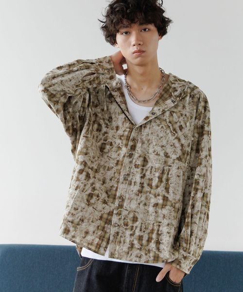 PAGEBOY 【PBLIM】オンブレフードシャツ カーキ FREE LIM ページボーイ 587157 and ST アンドエスティ(旧ドットエスティ) PAGEBOY 【PBLIM】オンブレフードシャツ カーキ FREE LIM ページボーイ 587157 and ST アンドエスティ(旧ドットエスティ)