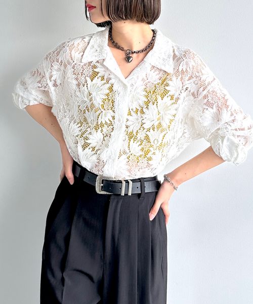 PAGEBOY レースカイキンシャツ(長袖) オフホワイト FREE ウィメンズインナー ページボーイ 588014 and ST アンドエスティ(旧ドットエスティ) PAGEBOY レースカイキンシャツ(長袖) オフホワイト FREE ウィメンズインナー ページボーイ 588014 and ST アンドエスティ(旧ドットエスティ)