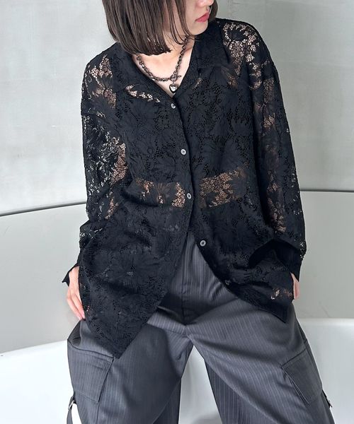 PAGEBOY レースカイキンシャツ(長袖) ブラック FREE ウィメンズインナー ページボーイ 588014 and ST アンドエスティ(旧ドットエスティ) PAGEBOY レースカイキンシャツ(長袖) ブラック FREE ウィメンズインナー ページボーイ 588014 and ST アンドエスティ(旧ドットエスティ)