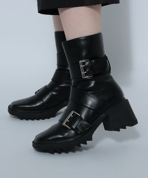 PAGEBOY ハトメシャークソールブーツ ブラック M ウィメンズグッズ ページボーイ 589055 and ST アンドエスティ（旧ドットエスティ）