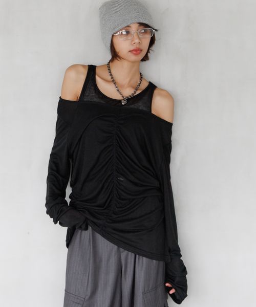 PAGEBOY シャーリングトップス×タンクセット(長袖) ブラック FREE ウィメンズインナー ページボーイ 589545 and ST アンドエスティ(旧ドットエスティ) PAGEBOY シャーリングトップス×タンクセット(長袖) ブラック FREE ウィメンズインナー ページボーイ 589545 and ST アンドエスティ(旧ドットエスティ)