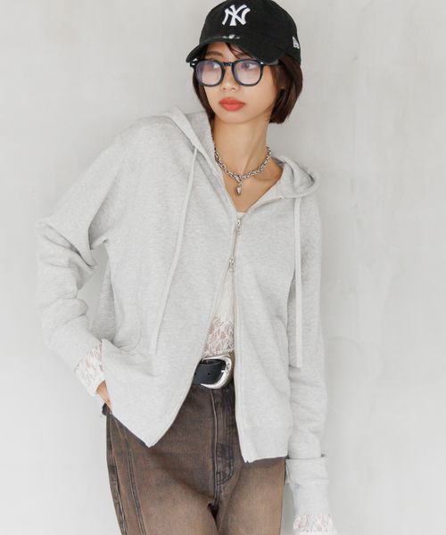 PAGEBOY 【2サイズ展開】クラフトスウェットWZIPパーカー グレー M ウィメンズインナー ページボーイ 589554 and ST アンドエスティ(旧ドットエスティ) PAGEBOY 【2サイズ展開】クラフトスウェットWZIPパーカー グレー M ウィメンズインナー ページボーイ 589554 and ST アンドエスティ(旧ドットエスティ)