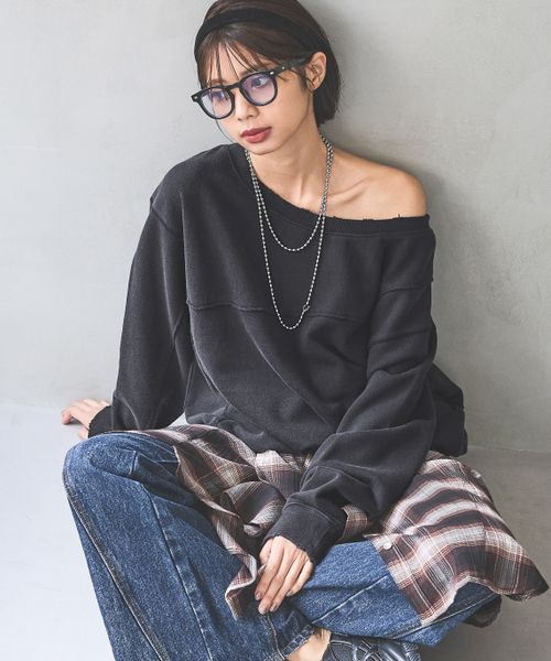 PAGEBOY 【選べる首回りと着丈】リメイクライククラフトスウェット チャコールグレー L ウィメンズインナー ページボーイ 589558 and ST アンドエスティ(旧ドットエスティ) PAGEBOY 【選べる首回りと着丈】リメイクライククラフトスウェット チャコールグレー L ウィメンズインナー ページボーイ 589558 and ST アンドエスティ(旧ドットエスティ)