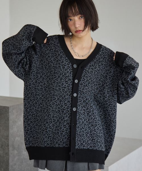 PAGEBOY 【PBLIM】【2サイズ展開】レオパードカーディガン チャコールグレー S LIM ページボーイ 594811 and ST アンドエスティ(旧ドットエスティ) PAGEBOY 【PBLIM】【2サイズ展開】レオパードカーディガン チャコールグレー S LIM ページボーイ 594811 and ST アンドエスティ(旧ドットエスティ)