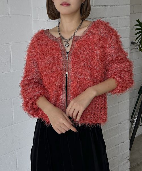 PAGEBOY ダンスヤーン2WAYカーディガン ピンク FREE ウィメンズインナー ページボーイ 598032 and ST アンドエスティ（旧ドットエスティ）