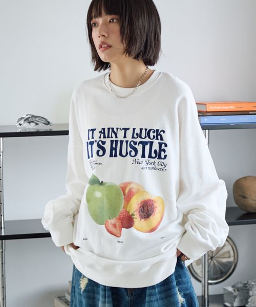 PAGEBOY 【PBLIM】アソートフルーツスウェット オフホワイト L ＬＩＭ ページボーイ 601255 and ST アンドエスティ（旧ドットエスティ）