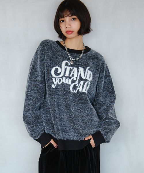 PAGEBOY フェザーロゴプルオーバー ブラック FREE ウィメンズインナー ページボーイ 625197 and ST アンドエスティ（旧ドットエスティ）