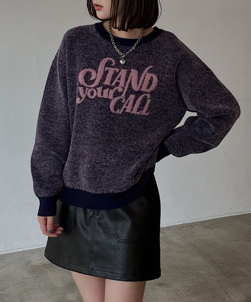 PAGEBOY フェザーロゴプルオーバー ブルー FREE ウィメンズインナー ページボーイ 625197 and ST アンドエスティ（旧ドットエスティ）