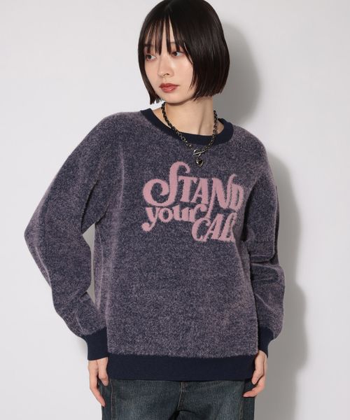 PAGEBOY フェザーロゴプルオーバー ブルー FREE ウィメンズインナー ページボーイ 625197 and ST アンドエスティ（旧ドットエスティ）