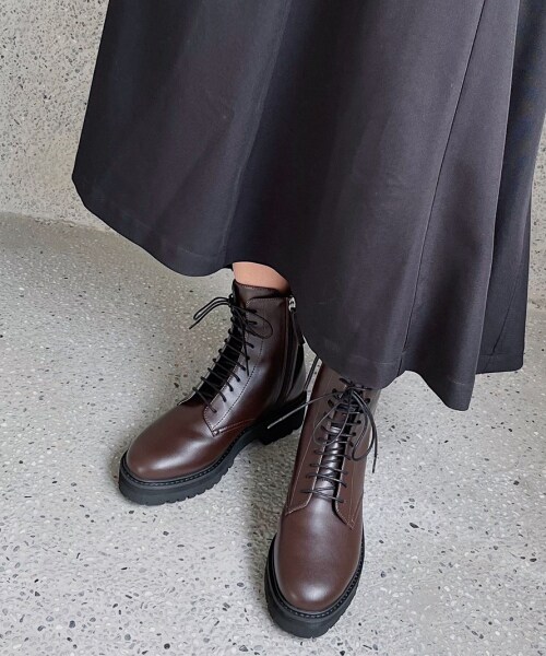 有名人芸能人 Pageboy コンバットショートブーツ ブラウン ブーツ Knowledge21 Com