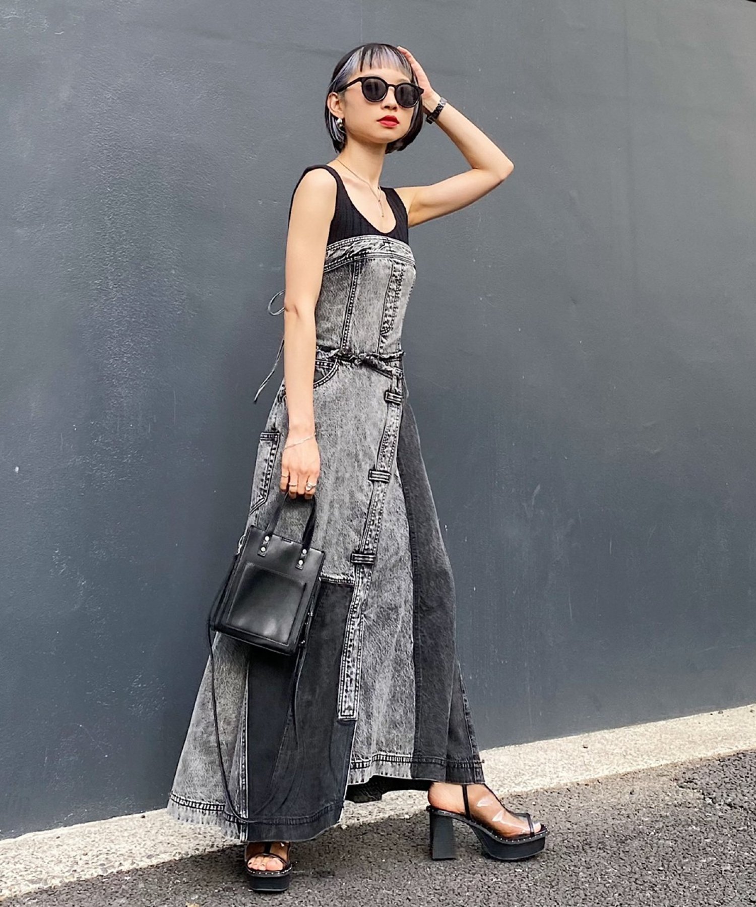 ケミカルデニムドレスワンピース 公式 ページボーイ Pageboy 通販