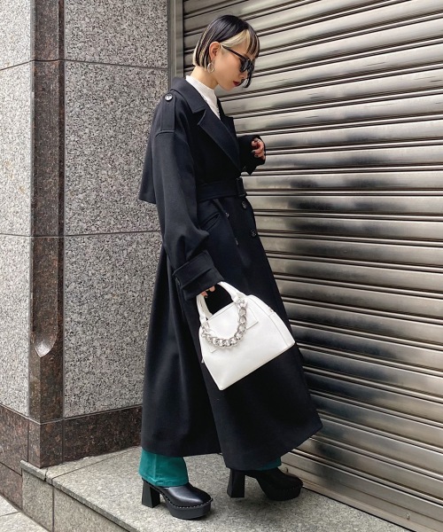 無料長期保証 BLACK BY MOUSSY トレンチコート 百々千晴 ステン