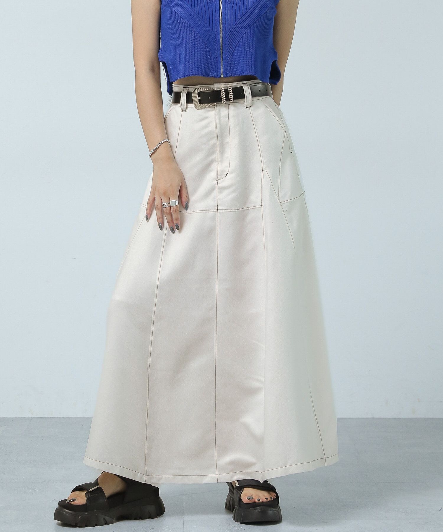 カラーステッチAラインスカート | [公式]ページボーイ(PAGEBOY)通販 