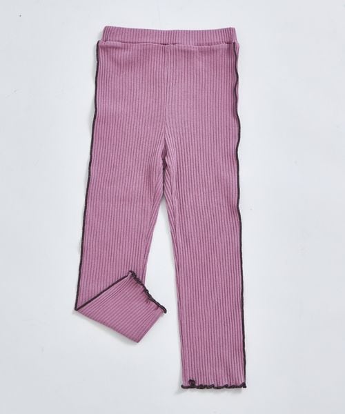 pairmanon 【新色追加】【リブコットン100】配色メロー 10分丈 リブレギンス/キッズ ピンク ガールズボトムス_PM ペアマノン 103212 and ST アンドエスティ(旧ドットエスティ) pairmanon 【新色追加】【リブコットン100】配色メロー 10分丈 リブレギンス/キッズ ピンク ガールズボトムス_PM ペアマノン 103212 and ST アンドエスティ(旧ドットエスティ)