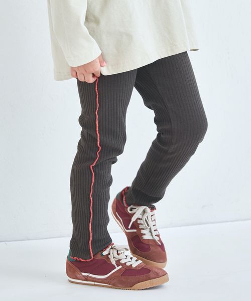 pairmanon 【新色追加】【リブコットン100】配色メロー 10分丈 リブレギンス/キッズ ベージュ ガールズボトムス_PM ペアマノン 103212 and ST アンドエスティ(旧ドットエスティ) pairmanon 【新色追加】【リブコットン100】配色メロー 10分丈 リブレギンス/キッズ ベージュ ガールズボトムス_PM ペアマノン 103212 and ST アンドエスティ(旧ドットエスティ)