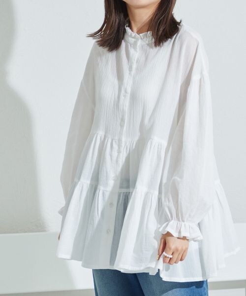 リンクコーデ】【ママサイズ】ティアードチュニックブラウス | [公式  