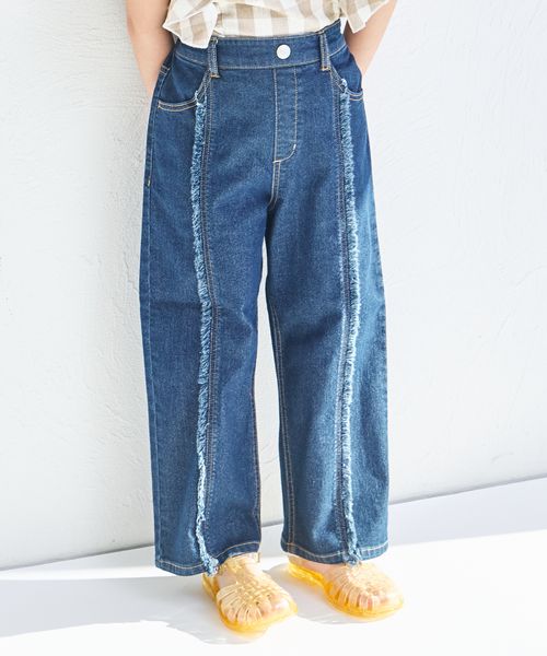 pairmanon センターライン フリンジデニムパンツ ダークブルー ユニセックスボトムス_PM ペアマノン 108782 and ST アンドエスティ(旧ドットエスティ) pairmanon センターライン フリンジデニムパンツ ダークブルー ユニセックスボトムス_PM ペアマノン 108782 and ST アンドエスティ(旧ドットエスティ)