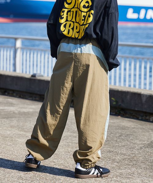 pairmanon 【PAIRMANON STREET】ナイロン サイド ライン パイピング ワイド パンツ ライトベージュ ボーイズボトムス_PS ペアマノン 109765 and ST アンドエスティ(旧ドットエスティ) pairmanon 【PAIRMANON STREET】ナイロン サイド ライン パイピング ワイド パンツ ライトベージュ ボーイズボトムス_PS ペアマノン 109765 and ST アンドエスティ(旧ドットエスティ)