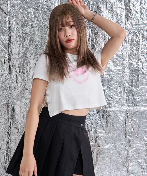 pairmanon 【shrita】サイドボタンリボンプリントT ホワイト S Jr_girlsインナー_SR ペアマノン 139277 and ST アンドエスティ(旧ドットエスティ) pairmanon 【shrita】サイドボタンリボンプリントT ホワイト S Jr_girlsインナー_SR ペアマノン 139277 and ST アンドエスティ(旧ドットエスティ)