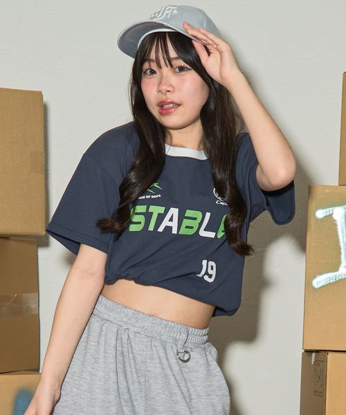 pairmanon 【shrita】リンガーゲームTシャツ ネイビー S Jr_girlsインナー_SR ペアマノン 144092 and ST アンドエスティ(旧ドットエスティ) pairmanon 【shrita】リンガーゲームTシャツ ネイビー S Jr_girlsインナー_SR ペアマノン 144092 and ST アンドエスティ(旧ドットエスティ)