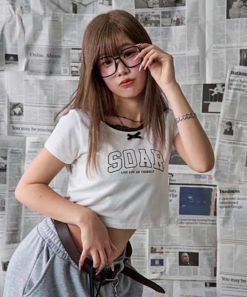 pairmanon 【shrita】襟レースカレッジTシャツ ホワイト M Jr_girlsインナー_SR ペアマノン 146973 and ST アンドエスティ(旧ドットエスティ) pairmanon 【shrita】襟レースカレッジTシャツ ホワイト M Jr_girlsインナー_SR ペアマノン 146973 and ST アンドエスティ(旧ドットエスティ)