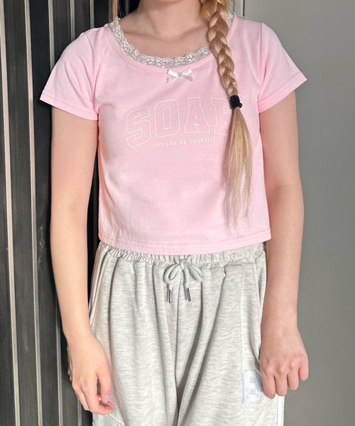 pairmanon 【shrita】襟レースカレッジTシャツ ピンク S Jr_girlsインナー_SR ペアマノン 146973 and ST アンドエスティ(旧ドットエスティ) pairmanon 【shrita】襟レースカレッジTシャツ ピンク S Jr_girlsインナー_SR ペアマノン 146973 and ST アンドエスティ(旧ドットエスティ)