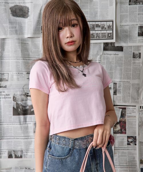 pairmanon 【shrita】襟レースカレッジTシャツ ピンク L Jr_girlsインナー_SR ペアマノン 146973 and ST アンドエスティ(旧ドットエスティ) pairmanon 【shrita】襟レースカレッジTシャツ ピンク L Jr_girlsインナー_SR ペアマノン 146973 and ST アンドエスティ(旧ドットエスティ)