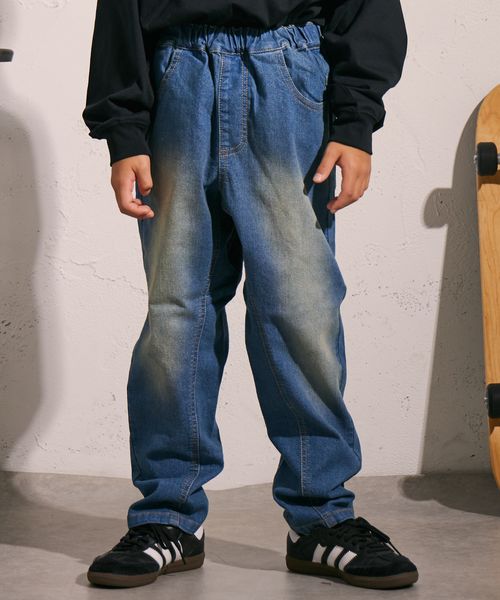 pairmanon 【PAIRMANON STREET】ワイド テーパード ストレッチ デニム パンツ ライトブルー ボーイズボトムス_PS ペアマノン 248989 and ST アンドエスティ(旧ドットエスティ) pairmanon 【PAIRMANON STREET】ワイド テーパード ストレッチ デニム パンツ ライトブルー ボーイズボトムス_PS ペアマノン 248989 and ST アンドエスティ(旧ドットエスティ)