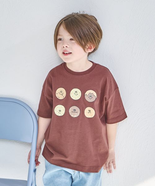 pairmanon 【綿100%】オリジナル フードプリント 半袖 Tシャツ/キッズ ベージュ ユニセックスインナー_PM ペアマノン 252203 and ST アンドエスティ(旧ドットエスティ) pairmanon 【綿100%】オリジナル フードプリント 半袖 Tシャツ/キッズ ベージュ ユニセックスインナー_PM ペアマノン 252203 and ST アンドエスティ(旧ドットエスティ)