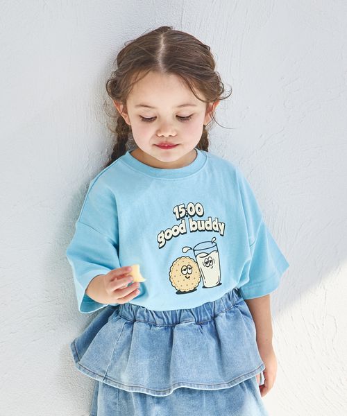 pairmanon 【綿100%】オリジナル フードプリント 半袖 Tシャツ ブルー ユニセックスインナー_PM ペアマノン 252203 and ST アンドエスティ(旧ドットエスティ) pairmanon 【綿100%】オリジナル フードプリント 半袖 Tシャツ ブルー ユニセックスインナー_PM ペアマノン 252203 and ST アンドエスティ(旧ドットエスティ)