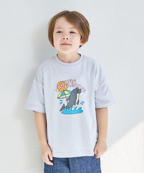 pairmanon 【綿100%】オリジナル アニマルプリント 半袖Tシャツ ブルー ユニセックスインナー_PM ペアマノン 252205 and ST アンドエスティ(旧ドットエスティ) pairmanon 【綿100%】オリジナル アニマルプリント 半袖Tシャツ ブルー ユニセックスインナー_PM ペアマノン 252205 and ST アンドエスティ(旧ドットエスティ)