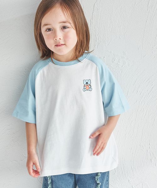 pairmanon 【綿100%】オリジナルプリント 配色ラグランTシャツ ブルー ユニセックスインナー_PM ペアマノン 252229 and ST アンドエスティ(旧ドットエスティ) pairmanon 【綿100%】オリジナルプリント 配色ラグランTシャツ ブルー ユニセックスインナー_PM ペアマノン 252229 and ST アンドエスティ(旧ドットエスティ)