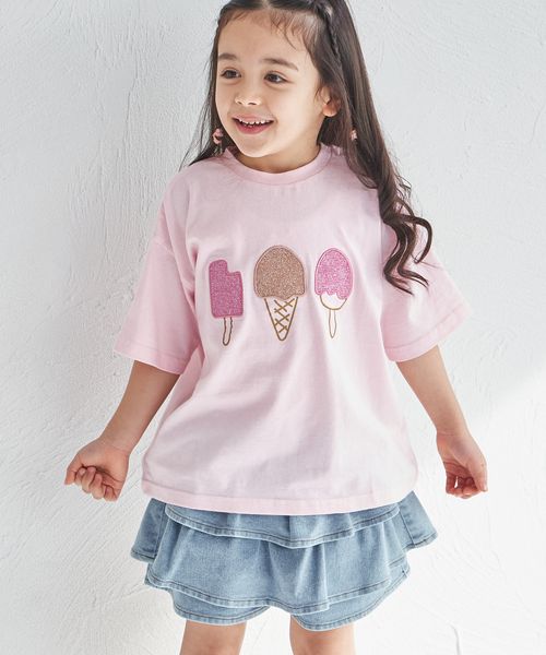 pairmanon 【綿100%】異素材モチーフ ガールズ アソート 半袖Tシャツ ピンク ガールズインナー_PM ペアマノン 252283 and ST アンドエスティ(旧ドットエスティ) pairmanon 【綿100%】異素材モチーフ ガールズ アソート 半袖Tシャツ ピンク ガールズインナー_PM ペアマノン 252283 and ST アンドエスティ(旧ドットエスティ)