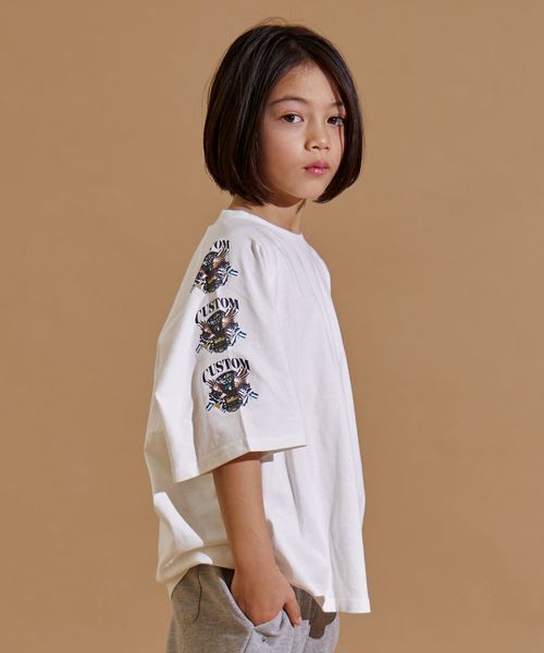 pairmanon 【PAIRMANON STREET】ラグラン 袖 プリント 半袖 Tシャツ ホワイト ボーイズインナー_PS ペアマノン 282501 and ST アンドエスティ(旧ドットエスティ) pairmanon 【PAIRMANON STREET】ラグラン 袖 プリント 半袖 Tシャツ ホワイト ボーイズインナー_PS ペアマノン 282501 and ST アンドエスティ(旧ドットエスティ)