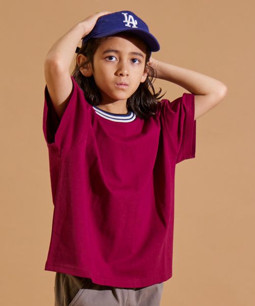 pairmanon 【PAIRMANON STREET】リブ ライン 半袖 Tシャツ パープル ボーイズインナー_PS ペアマノン 282516 and ST アンドエスティ(旧ドットエスティ) pairmanon 【PAIRMANON STREET】リブ ライン 半袖 Tシャツ パープル ボーイズインナー_PS ペアマノン 282516 and ST アンドエスティ(旧ドットエスティ)