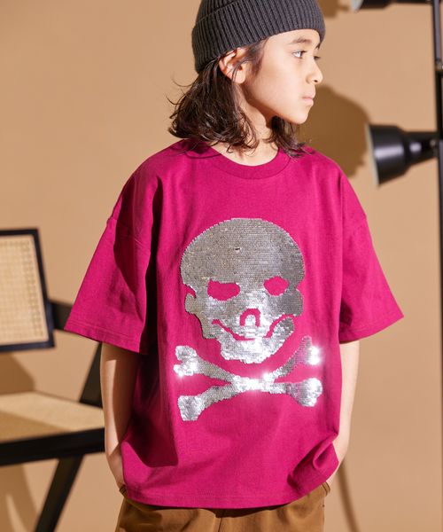 pairmanon 【PAIRMANON STREET】スパンコール 半袖 Tシャツ パープル ボーイズインナー_PS ペアマノン 282536 and ST アンドエスティ(旧ドットエスティ) pairmanon 【PAIRMANON STREET】スパンコール 半袖 Tシャツ パープル ボーイズインナー_PS ペアマノン 282536 and ST アンドエスティ(旧ドットエスティ)