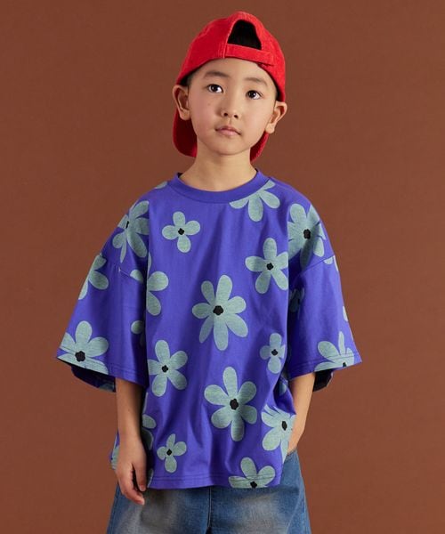 pairmanon 【PAIRMANON STREET】総柄 オリジナル プリント 半袖 Tシャツ/キッズ パープル ボーイズインナー_PS ペアマノン 282596 and ST アンドエスティ(旧ドットエスティ) pairmanon 【PAIRMANON STREET】総柄 オリジナル プリント 半袖 Tシャツ/キッズ パープル ボーイズインナー_PS ペアマノン 282596 and ST アンドエスティ(旧ドットエスティ)