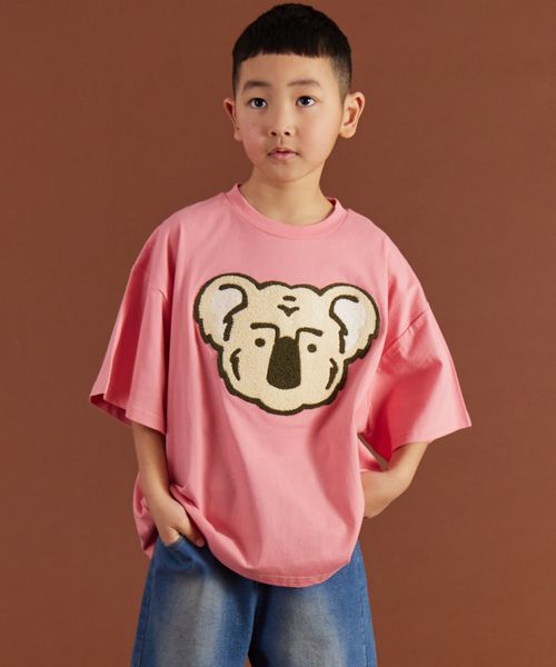 pairmanon 【PAIRMANON STREET】サガラ刺繍 アニマル モチーフ 半袖 Tシャツ コアラ ピンク ボーイズインナー_PS ペアマノン 282600 and ST アンドエスティ(旧ドットエスティ) pairmanon 【PAIRMANON STREET】サガラ刺繍 アニマル モチーフ 半袖 Tシャツ コアラ ピンク ボーイズインナー_PS ペアマノン 282600 and ST アンドエスティ(旧ドットエスティ)